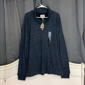 Lucky brand quarter zip sweatshirt with pockets